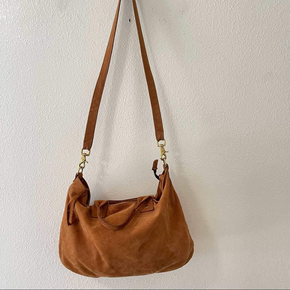 Clare Vivier Nubuck Messenger Bag Chesnut - Picture 5 of 12